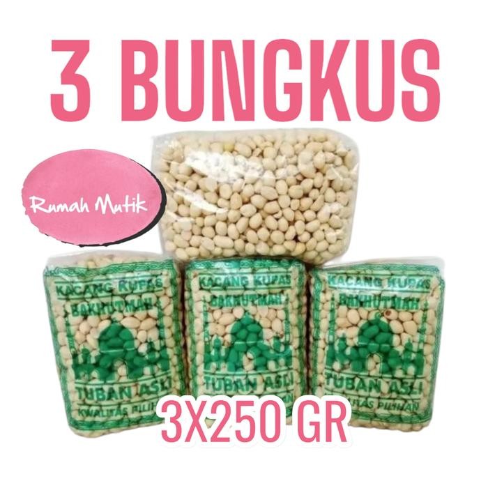 

New 3 PCS - Kacang Kupas Asli Tuban kualitas super kemasan 250 gr Kacang KUPAS MENTAH TINGGAL GORENG
