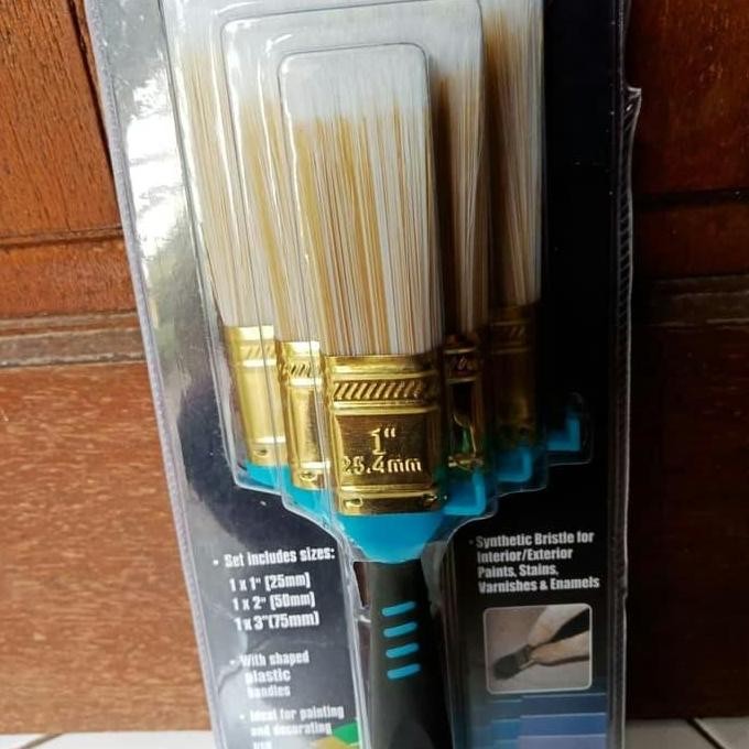 

Terlaris Set Kuas Cat Sintetis | King Origin 3 Pcs Paint Brush Set Ready Stok