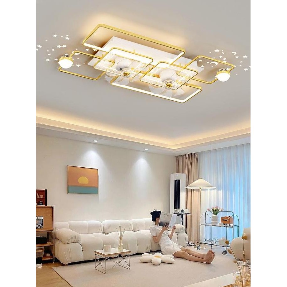 Lampu Kipas Angin Lampu Hias Gantung Kipas 110*70cm 2KIPAS lampu kipas angin gantung plafon remote 6