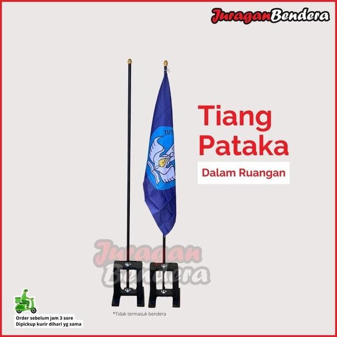 

Pataka Bung Tomo + Tiang Kayu (1 Set) / Tiang Tatakan Bendera