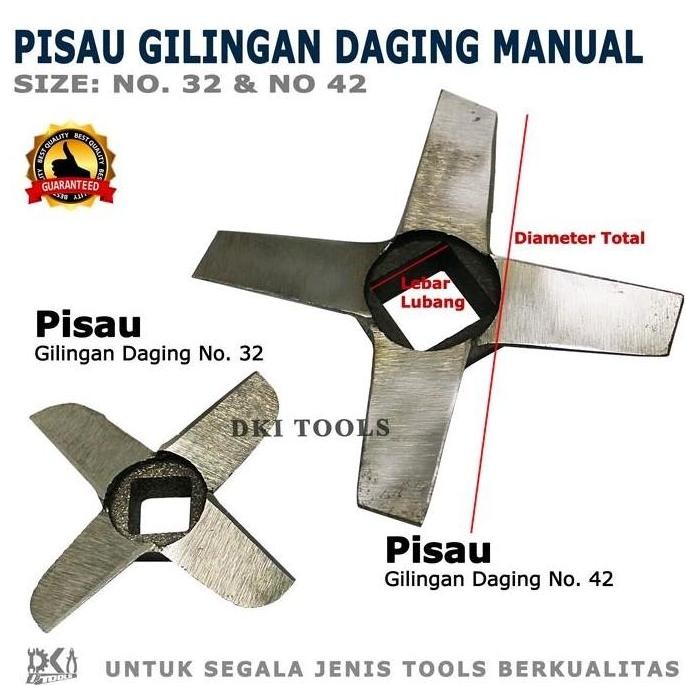diskon pisau gilingan daging manual no.32 & 42 sparepart mesin mincer pelet