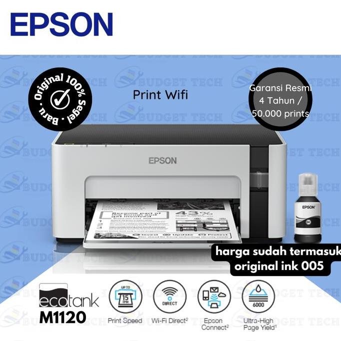 Printer Epson M1120 wifi pengganti M100 monochrome murah