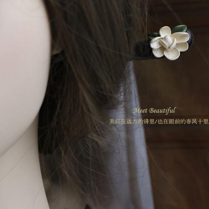 BARU  FLOWER CHINESE HAIR BUN STICK BUNGA TUSUK KONDE STIK BESI SANGGUL RAMBUT KOREAN METAL ANCIENT 