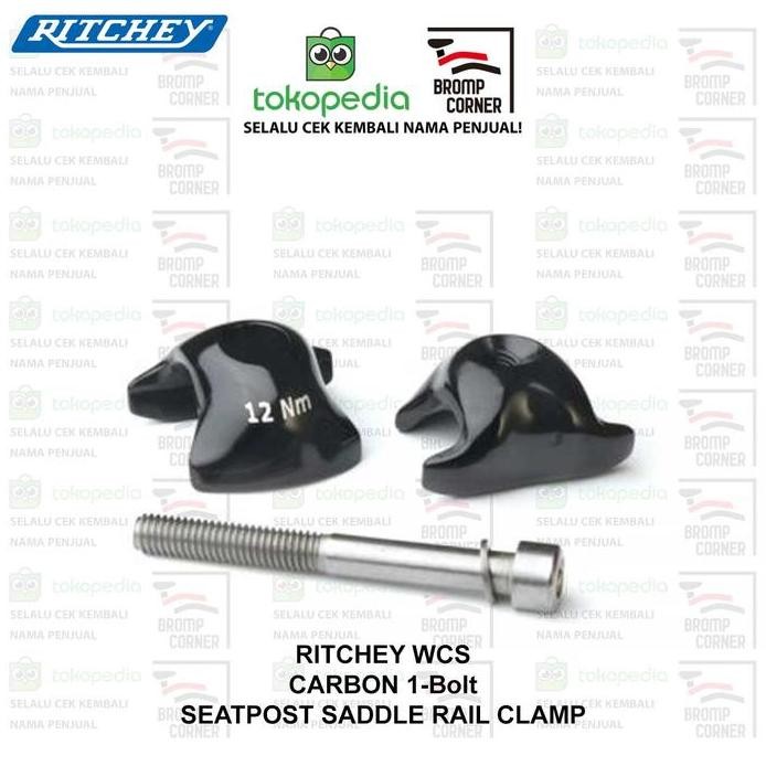 ready RITCHEY WCS Carbon 1-Bolt Seatpost Saddle Rail Clamp