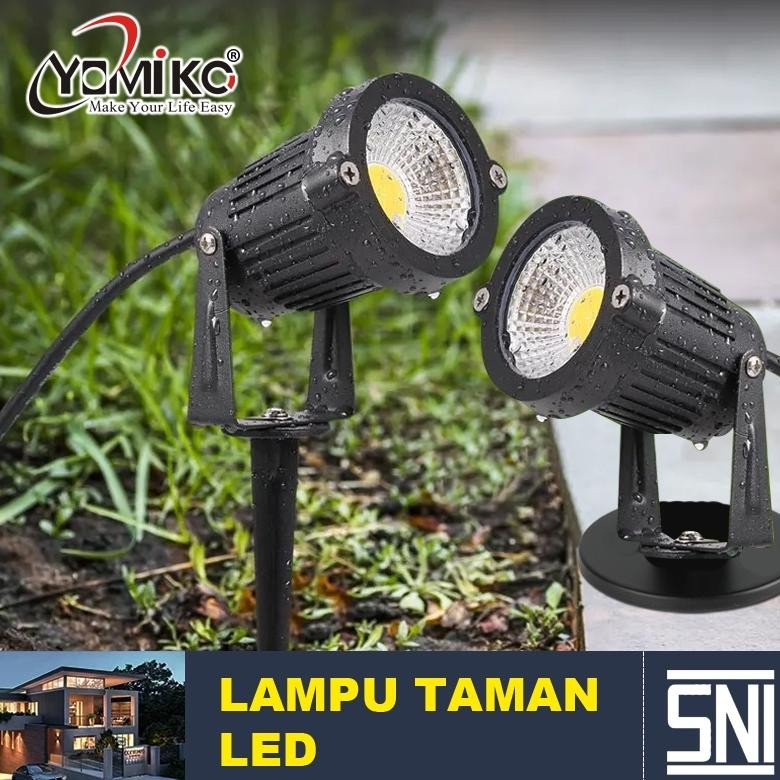 Lampu Taman LED Outdoor Yomiko / Lampu Sorot Taman Waterproof 5W COB