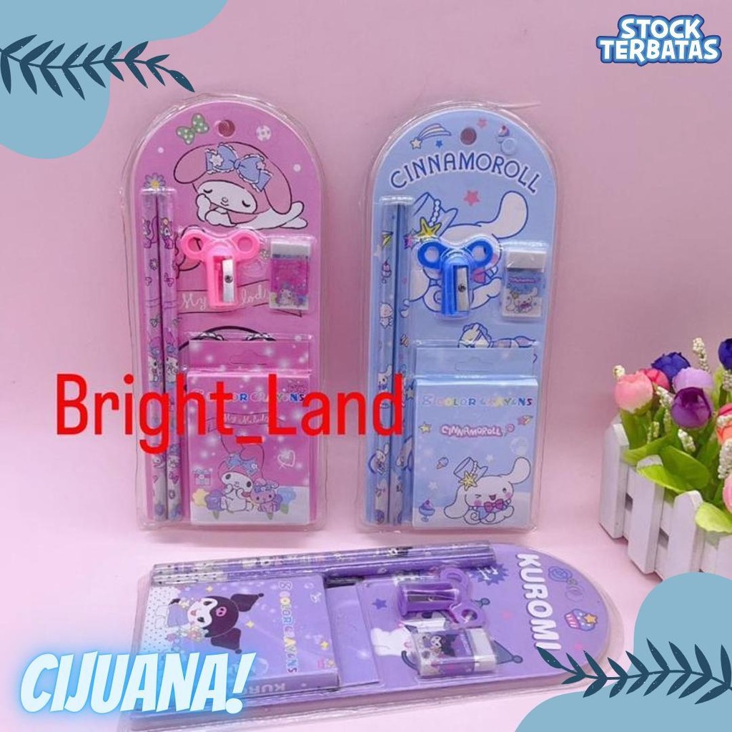 

(Hcs) Paket Alat Tulis Mika Set 5In1 Stationery Set Study Set Anak Karakter Set Alat Tulis Anak Tk Diskon Setengah Harga