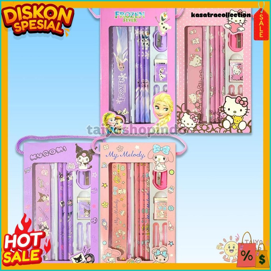 

Taiyo Alat Tulis Set Karakter Stationery Pensil Penghapus Rautan Penggaris Pencil Eraser Ruler Atk Diskon Setengah Harga