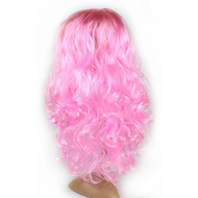 BARU  wig pink barbie panjang keriting