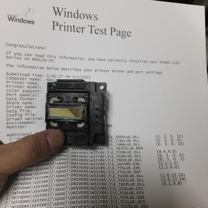 Print head epson L310 L210 L360 L3110 L1110 second original black only murah