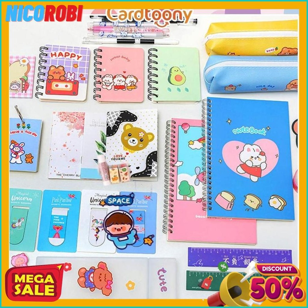 

Paket Alat Tulis Pulpen Stiker Memo Tempel Penghapus Pensil Buku Penggaris Rautan Stationery Set Terlengkap Dan Termurah