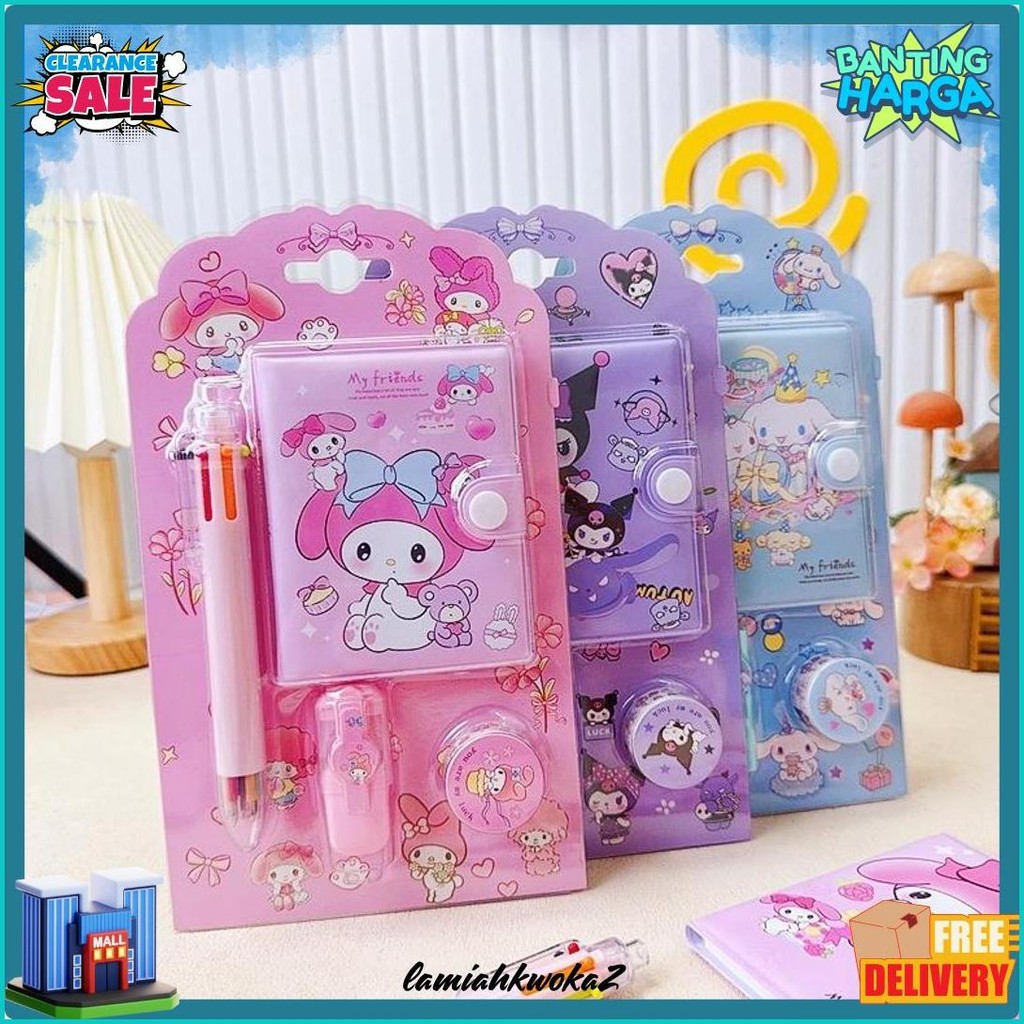 

Set Alat Tulis 4 In 1 Sanrio Sat Pilih Warna Termurah Imut Lucu Cinamorol Kuromi Terjangkau Bisa Cod Diskon