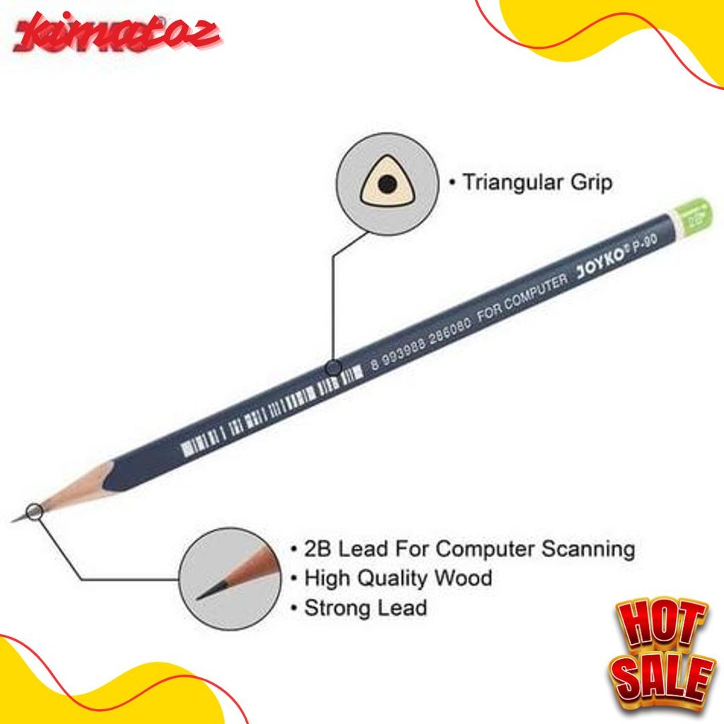 

Pensil 2B Joyko P-90 (12Pcs) Untuk Menulis Dan Menggambar Terlengkap Dan Termurah