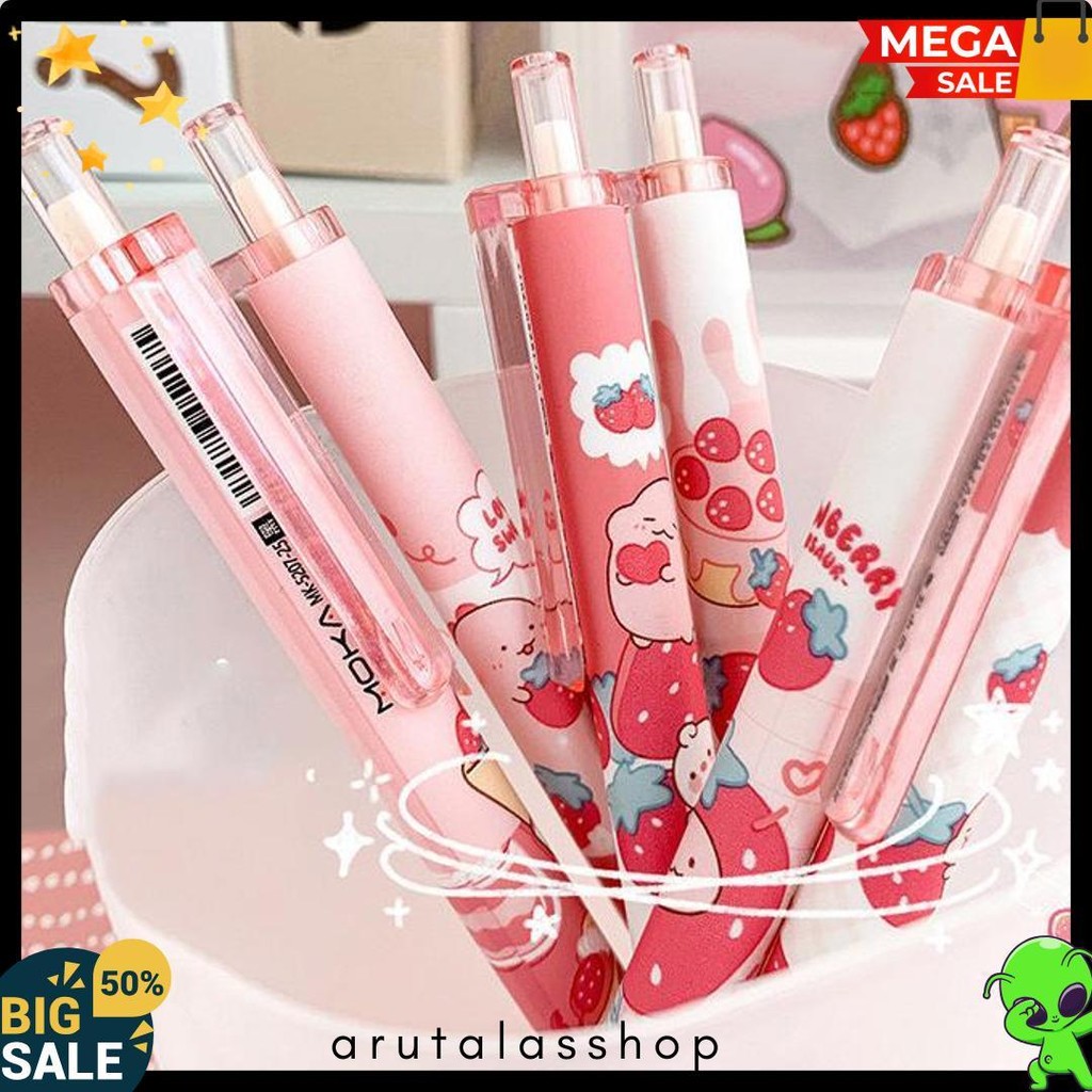 

Pulpen Gel 6Pcs Pulpen 1 Pack Aesthetic Pena Gel Pulpen Coquette Mekanik Lucu 0,5Mm Hitam Gel Pen Alat Tulis Bolpoin Bulpen Coquette Stationery Diskon
