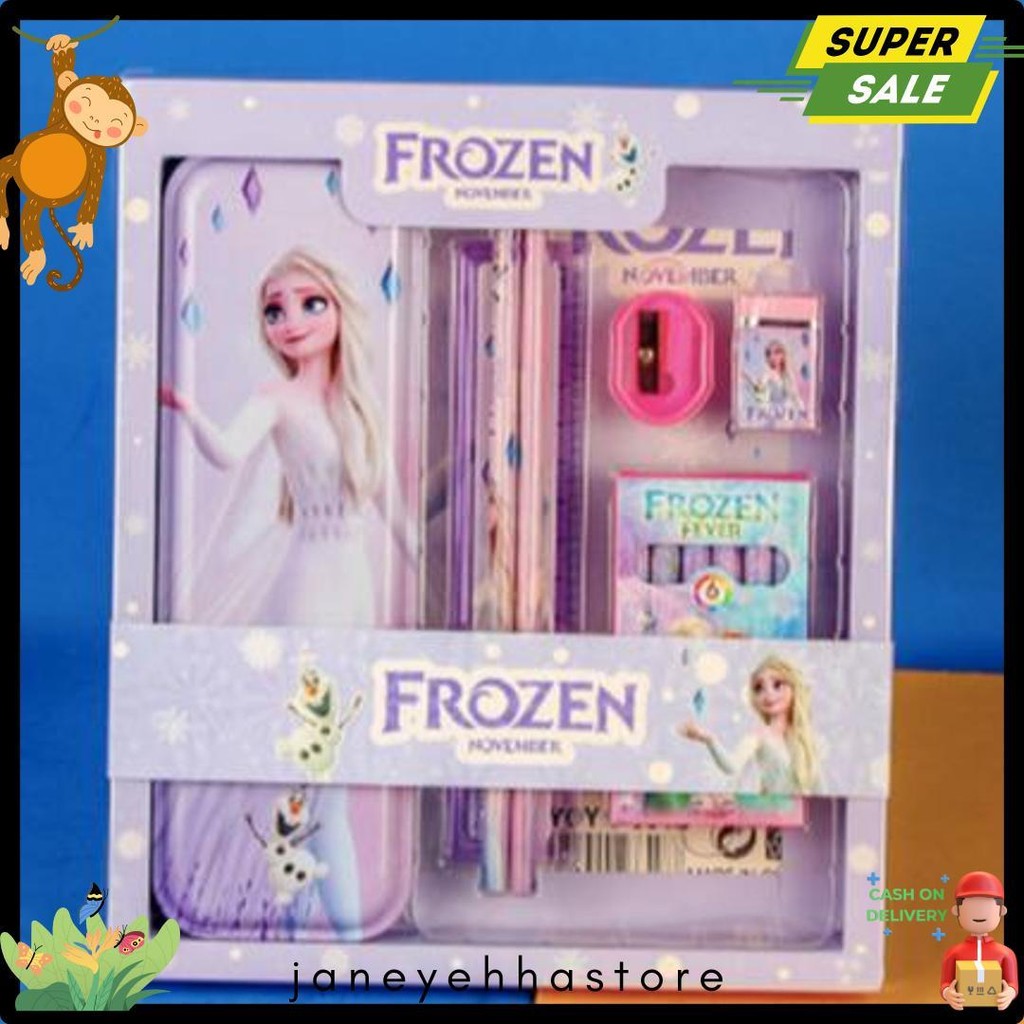 

Stationary Set 7 In 1 Karakter 8015 / Paket Kaleng Pensil Alat Tulis Set + Crayon Diskon Setengah Harga