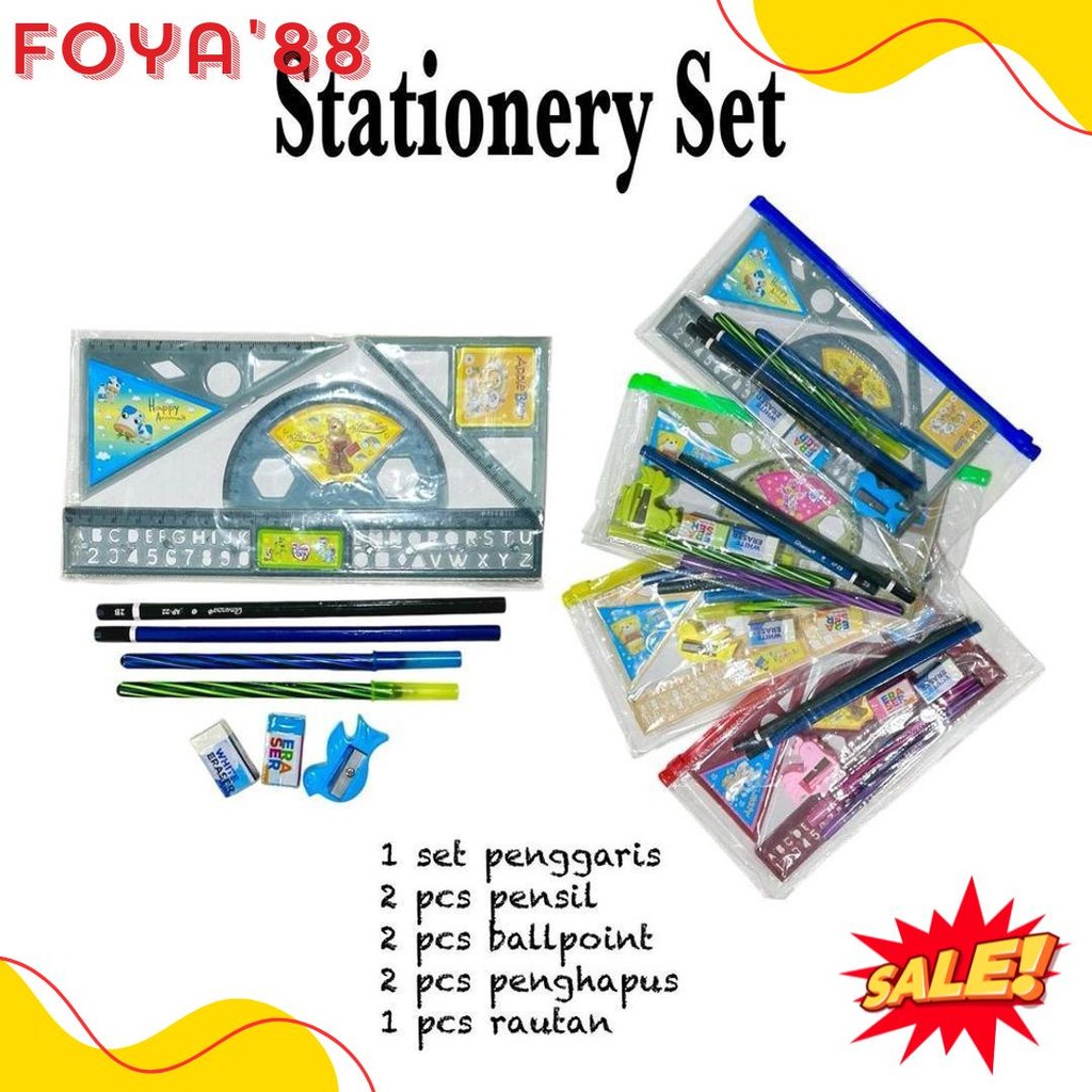 

Paket Alat Tulis Sekolah 9 In 1 / Stationery Set Murah (Set) Terlaris! Produk Ini Banyak Dicari
