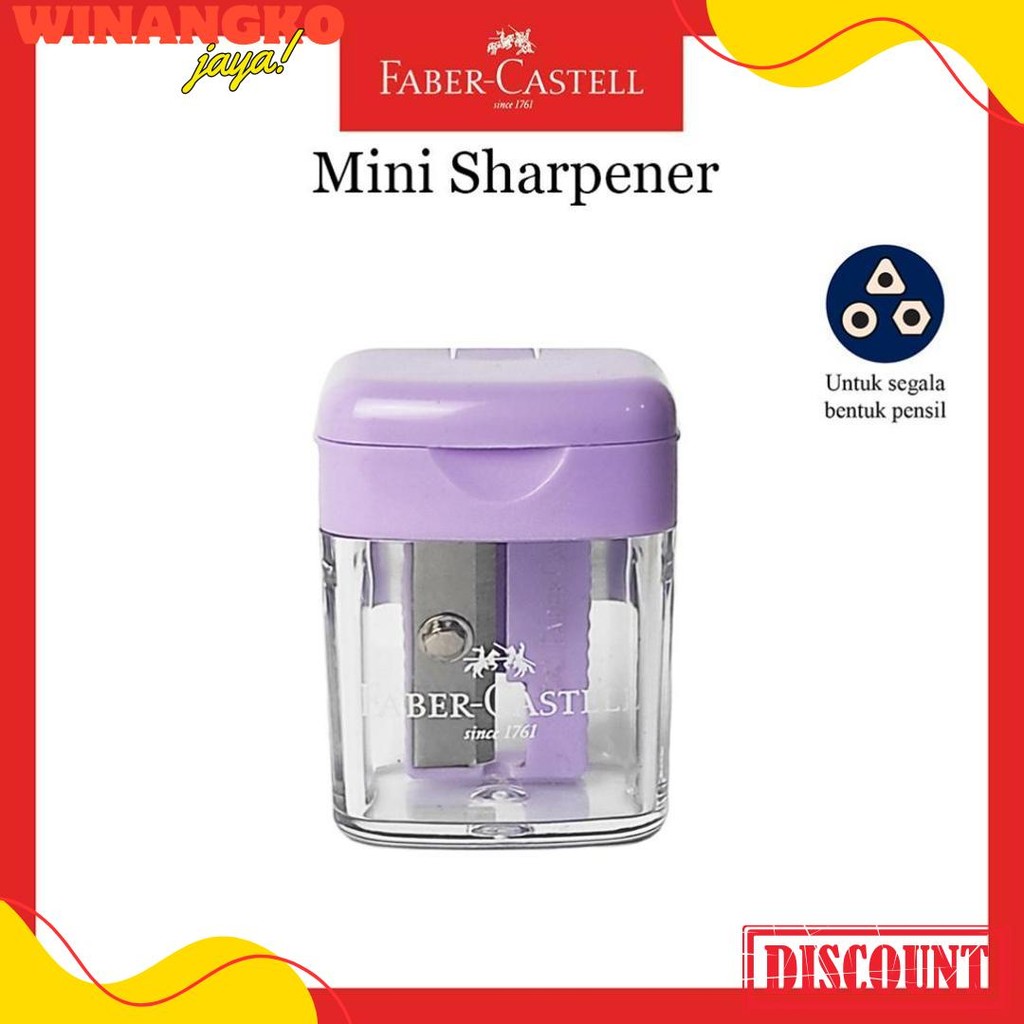 

Rautan Pensil Faber Castell / Sharpener Mini Box / Serutan 4 Warna Diskon