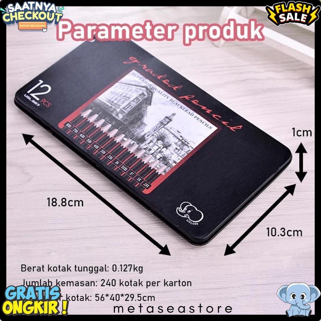 

12 Pcs Pensil Gambar Sketsa Set Lengkap 2H H F B Hb 2B 3B 4B 5B 6B 7B 8B Charcoal Pencils Set/Lukis Gambar Menggambar Dng Kotak Logam Diskon Setengah Harga