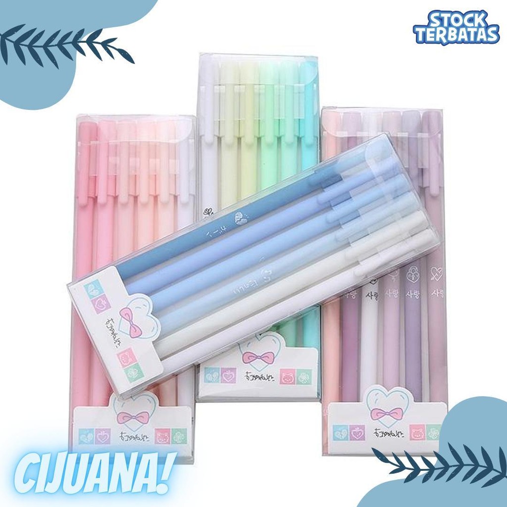 

Dp Set 6 Pcs Pena Gel 0.5Mm Warna Pastel 1 Set Pen Gel Aesthetic Pulpen Gel 6In1 Warna Gradasi Pena Gel Set Morandi Color Bolpoint Tinta Gel Cair 6 Pcs Journaling Pen Alat Tulis Kantor Sekolah Lucu Terlaris! Produk Ini Banyak Dicari