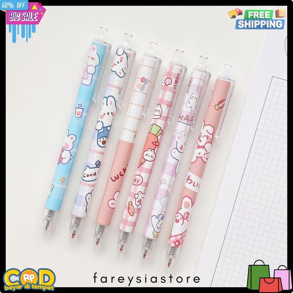 

Winzige Set 6Pcs Pulpen Gel Lucu 0.5Mm Pulpen Aesthetic Retractable Gel Pens Pen Mekanik Tinta Hitam Diskon Setengah Harga