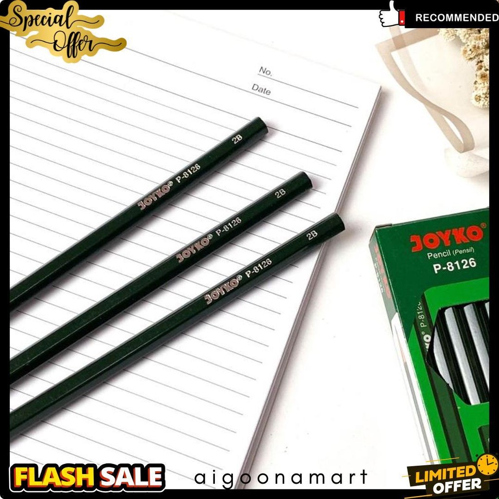 

1 Pak Pensil Pencil Joyko P-8126 2B (12 Pcs) Diskon Setengah Harga