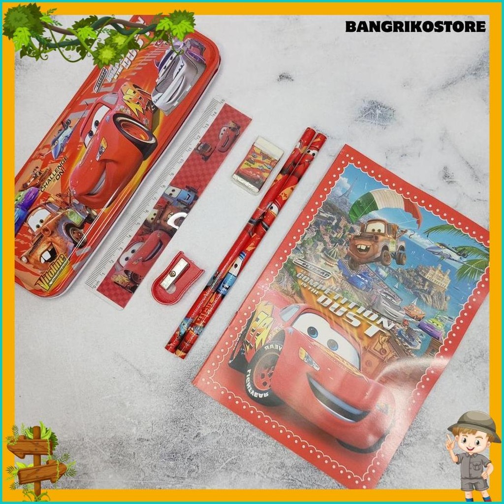 

[ Gs ] Stationery Set Alat Tulis Sekolah Anak / Paket Alat Tulis Lengkap Bentuk Tas Mini Karakter Diskon