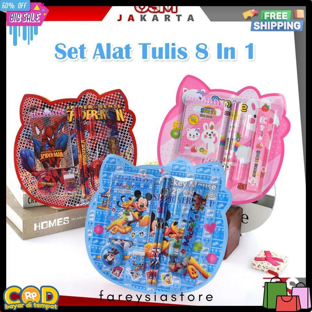 

Osm Jkt S5931 Stationary Set Karakter Kartun / Set Alat Tulis 8 In 1 / Set Alat Tulis Kartun Lucu / Stationery Set 8 In 1 Lucu Terlaris! Produk Ini Banyak Dicari