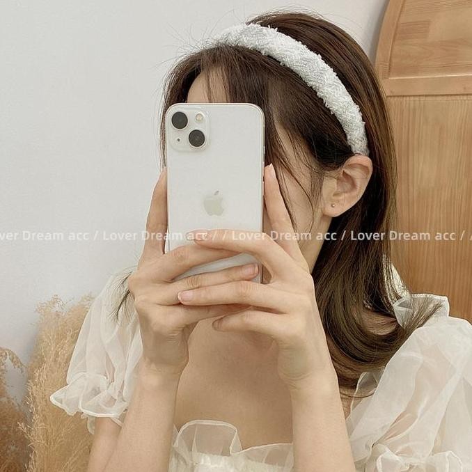 BARU  BANDO RAMBUT KOREA MOTIF ANYAMAN BENDO KAIN KNIT ANAK TEKSTUR PATTERN