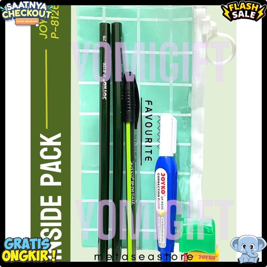 

Paket Alat Tulis Joyko P-8126 Murah Isi 6 / Paket Alat Tulis Pouch Murah/ Paket Alat Tulis Tepak Terlaris! Produk Ini Banyak Dicari