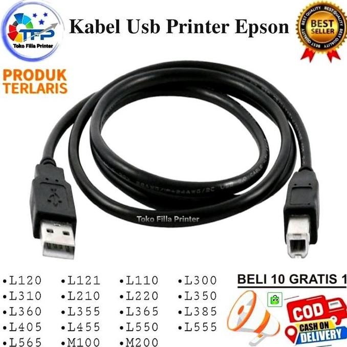 Kabel Usb Printer Epson L120 L121 L110 L300 L310 L210 L220 L350 L360 murah