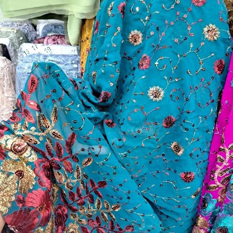 DF152>> Kain Sari india premium / Bahan sari india termurah guyss...