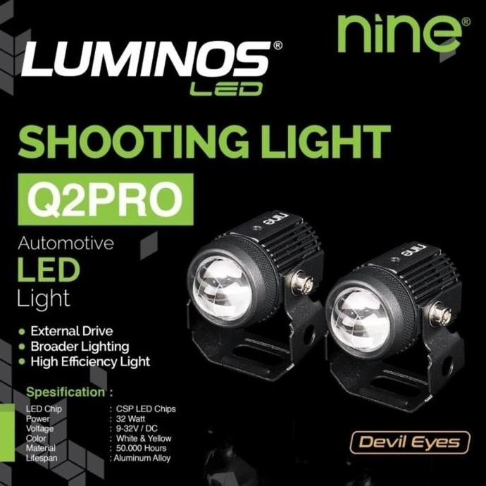 Lampu Tembak Laser 1 Mata Luminos Q2 Pro (harga 1 set isi 2)