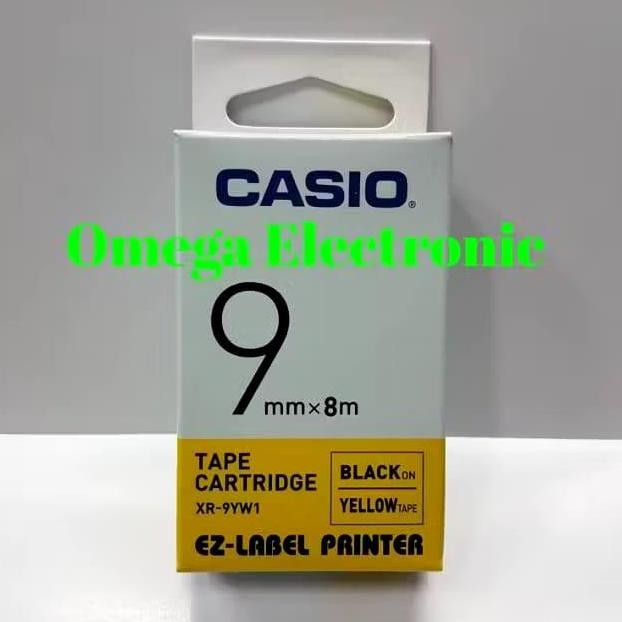 

EZ Label Printer XR-9YW1 9mm Black on Yellow Tape Label Casio murah