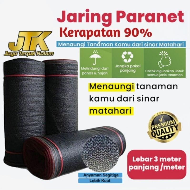 Paranet 90% 1 Roll Paranet 100 Meter X 3 Meter Tebal Kuat Tahan Lama