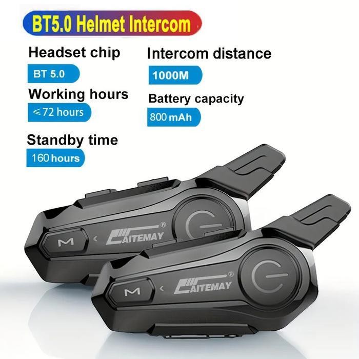 X1 Intercom Helm Bluetooth 5.0 Headset Bluetooth Helm Fm Radio Intercom Helm Sepeda Motor Headphone 