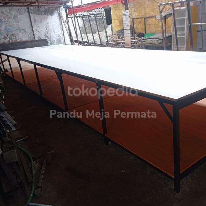 .........] Meja Konveksi Potong Kain Bongkar Pasang Custom