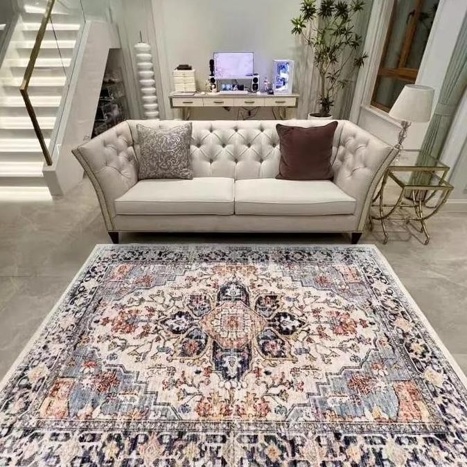 Karpet lantai anti slip, karpet import dekorasi, karpet bohe jumbo