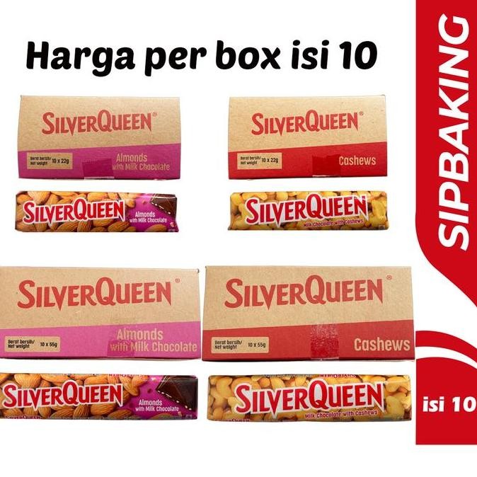 SilverQueen Cashew Almond Milk Chocolate Coklat Batang Premium Silverqueen Termurah