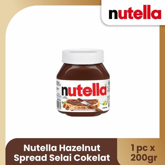 

Nutella Hazelnut Spread 200gr Selai Cokelat Kacang Hazelnut Original Termurah