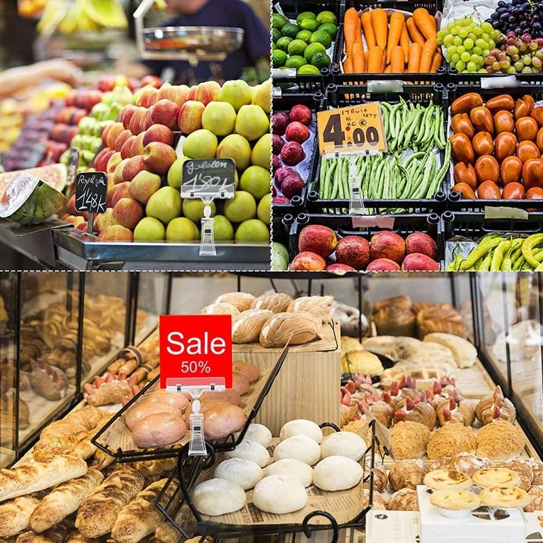 

M-4 5Pcs Jepitan Promo Penjepit Label Papan Tag Hanger Transparan 11Cm M-4