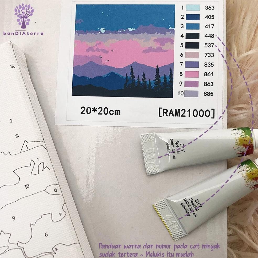 

Mega Sale Bandiaterra Diy Paint By Number Kit / Painting By Number / Set Alat Lukis Praktis Ukuran 20X20Cm (Varian 1) Mega Sale