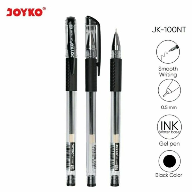 

Pj24 ( 12 Buah ) Jk100Nt Pulpen Pen Pena Gel Joyko 0.5 Mm Jk-100Nt Jk 100 Jk-100 Hitam Pj24