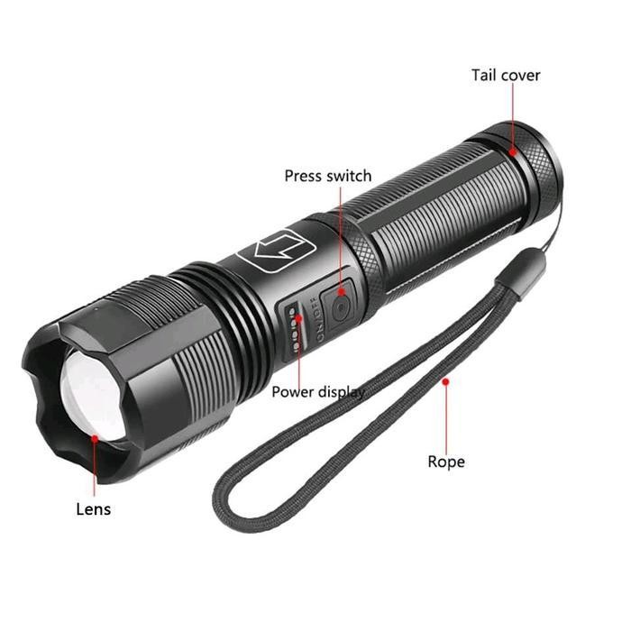 Senter Led P7 Ceholyd Xhp70 Zoomable Super Terang New Best Quality 100% Original