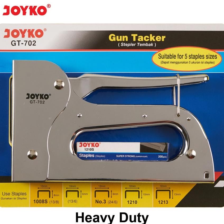 

Gun Taer Joyko Gt 702 Havy Duty Bonus Refill Steples Stapler Gt702