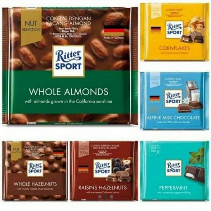 

Ritter Sport Cokelat 100gr Varian Rasa Lengkap Coklat Batang Termurah