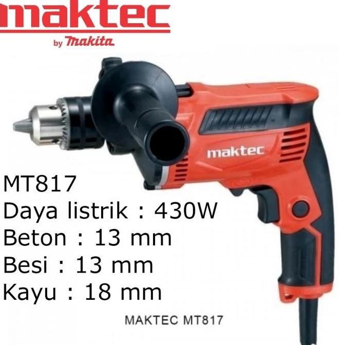 Ready stock] Mesin Bor Maktec mt817 / Mesin bor 13mm tembok Maktec MT 817