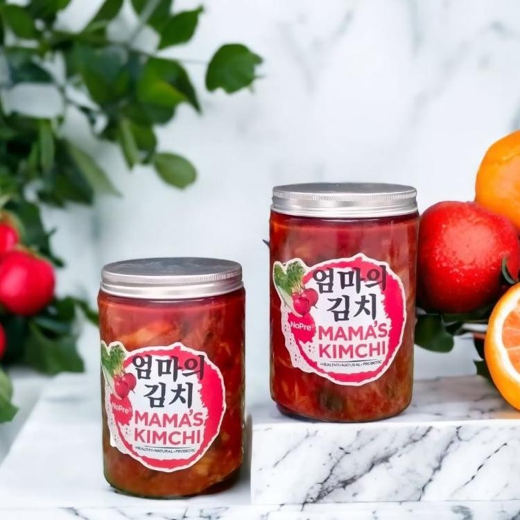 

Nopre Mamas Kimchi In Glass Jar 750Gr Less Sugar Fresh Halal Enak Medok