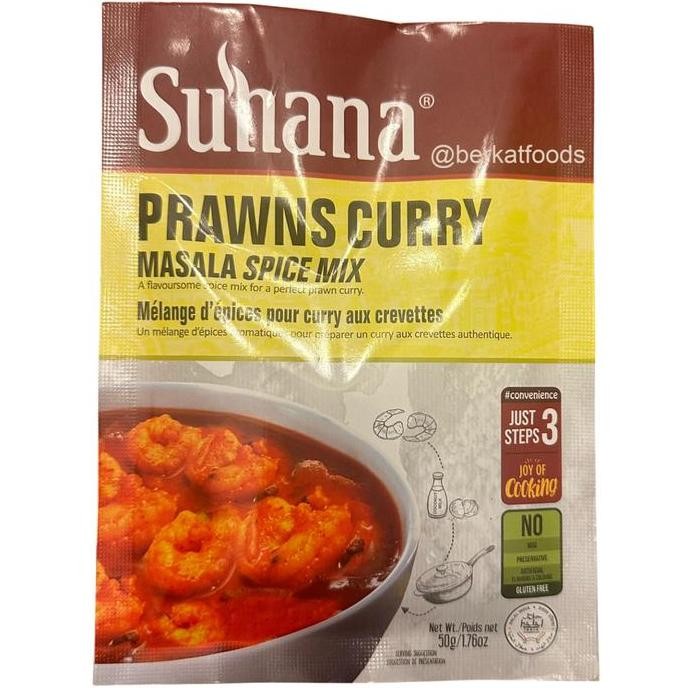 

<<<<<] Prawns Curry Masala Spice Mix Suhana / Bumbu Masak Instan Kari Udang Khas India Halal