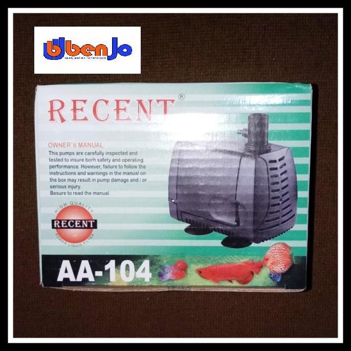TERBARU - Pompa Celup Kolam - Aquarium Recent RECENT AA 104 AA104