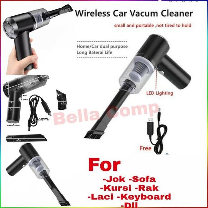 VACUUM VAKUM WIRELESS / VACUM CAS VACUUM TANPA KABEL/VAKUM PENYEDOT DEBU/ALAT PENYEDOT DEBU DIMOBIL,
