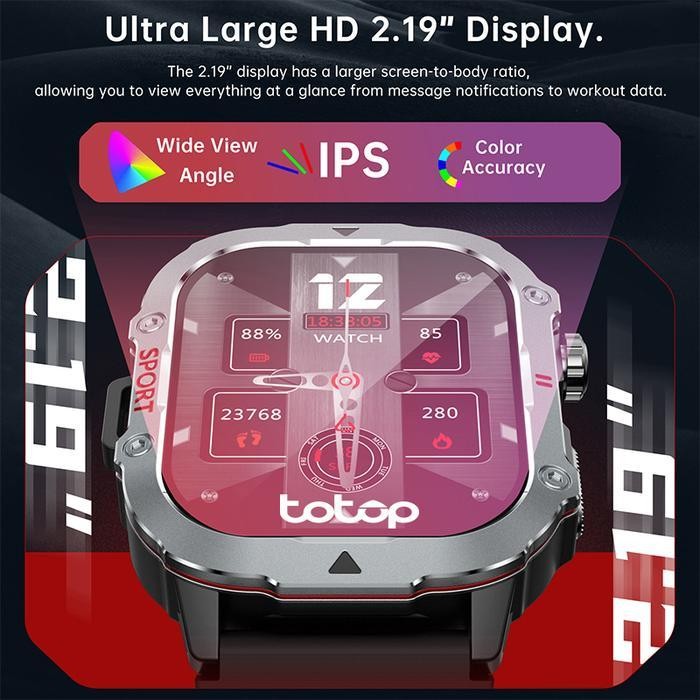 Zjs Totop Smartwatch C30Pro Sports Bluetooth Smartband 2.19 Inch Hd Screen Full Touch Bluetooth Call